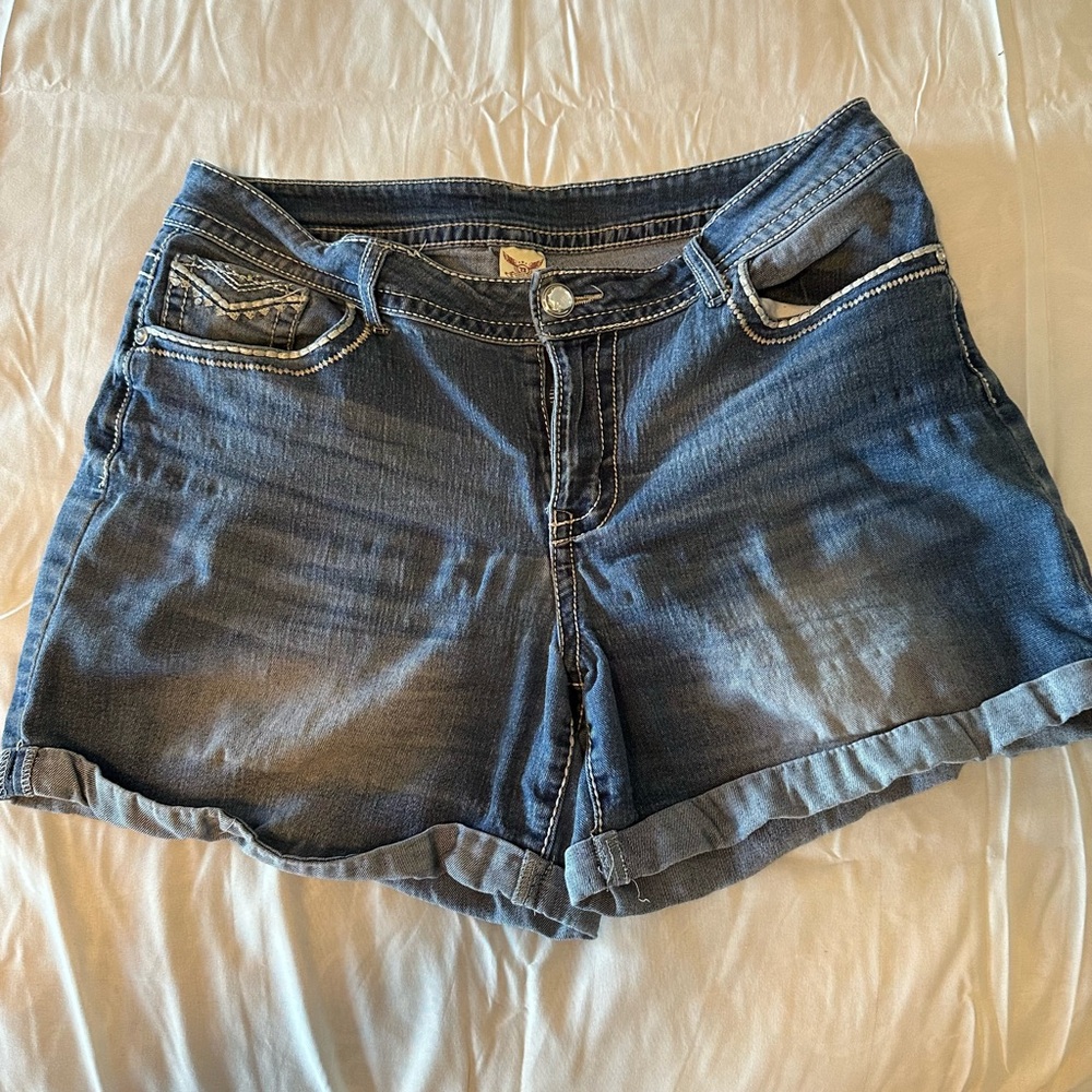 Faded Glory Dark Blue Jean Shorts